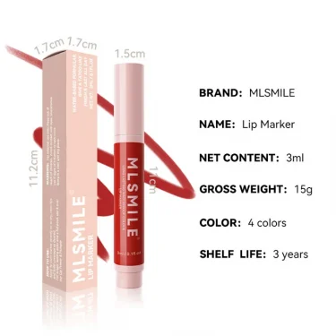 Nude Brown Matte Lipstick Marker Pen Solid Lip Gloss Waterproof Long Lasting Lipstick Pencil Lip Liner Pen Lips Makeup Cosmetics 6