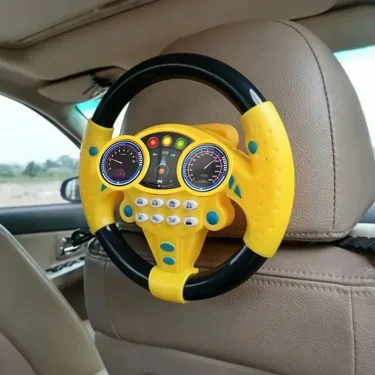 Infant Shining Simulation Steering Wheel Toys Children's Toy Kids Early Education Copilots Stroller Steering Wheel Vocal Toys 1