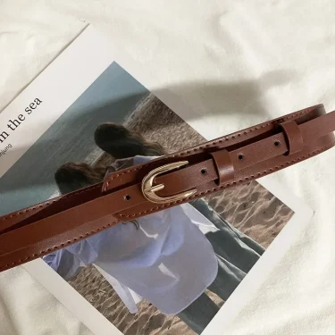 New Korean Creative Belts for Woman Winter Coat Waist Belts Solid Color PU Decorative Belts Woman Wind Coat Accessories 2