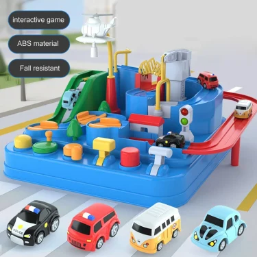 Racing Rail Car Model Educational Toys Children Track Adventure Game Brain Mechanical Interactive Train Animals Space Rocket Toy 4