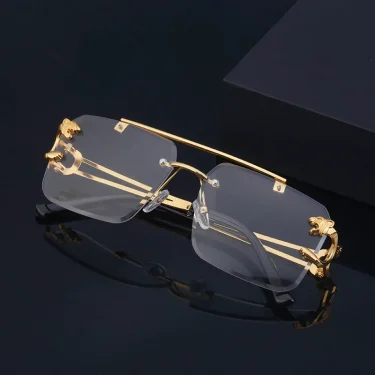 Luxury Square Sunglasses Man Woman Brand Designer Vintage Rimless Sun Glasses Male Female Fashion Retro Mirror Oculos De Sol 2