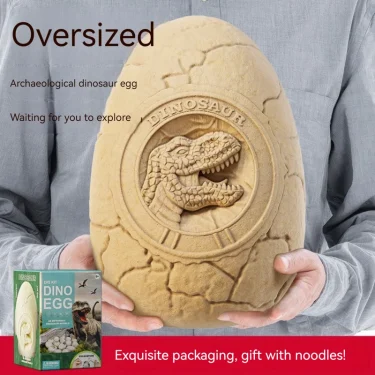 Children archaeology dig dinosaur eggs toy dinosaur fossils Boys and girls diy handmade blind box dig earth dig treasure puzzle 3