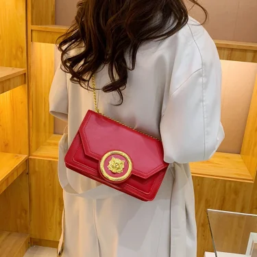 Women's Handbag Fashion Chain Shoulder Bag Trend Leather Crossbody Small Square Bag Ladies Casual Tote Messenger Bag 6