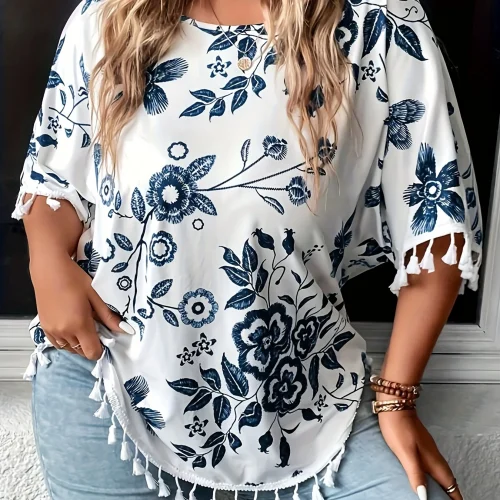 Plus SizeTemperament Blouse Casual Loose Woman Shirt Elegant Short Sleeve Blouse Weekday 1