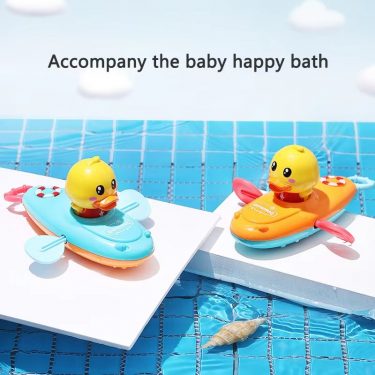 1 Pc Little Yellow Duck Kayak Toy Swimming Pool Bathroom Toy Baby Bath Toys