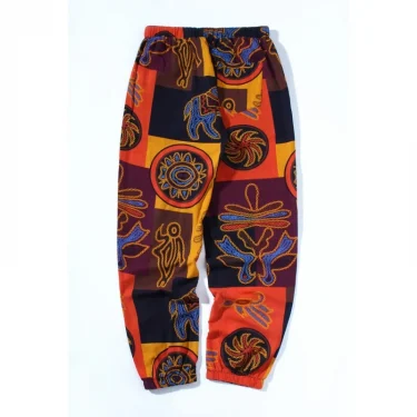 Euro Size New Fashion Spring Men Floral Print Joggers Male Casual Summer Pants Mens Sweatpants Linen Pants Men Trousers 4