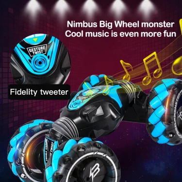 ZWN 1:12 4WD RC Car With Music Light Gesture Induction Stunt Remote Control Car off-Road Control Boys Toys for Children Gifts 2