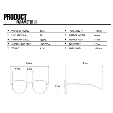 New Oval Frame Sun Protection Sunglasses Retro Travel Wear Simple UV Resistant Glasses Small Frame Eyeglasses 6