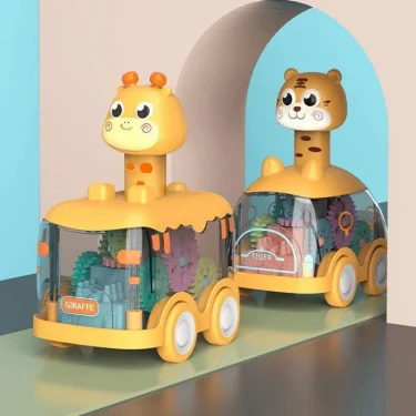 Baby Animal Car Toys Toddler Press and Go Cars Pull Back Car Light Up Toys Wind-up Cars for Kids 1 2 Year Old Boy Birthday Gifts 4