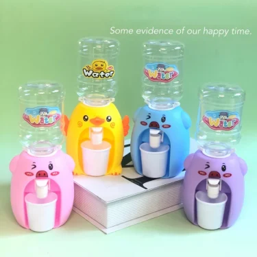 Children Mini Water Dispenser Toy Kids Pretend Play Simulation Kitchen Toys Dual Mini Water Drinking Machine Toys for Girls Boys 2