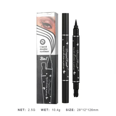 Dragon Ranee Double head Star Seal Eyeliner waterproof non-smudging novice heart plum embellished eye tail eyeliner 6