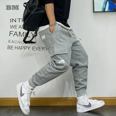 Korean Fashion Hip Hop Loose Couple Sweatpants Harajuku Harem Sports Jogging Pants Streetwear Oversized Joggers Men Clothing 1