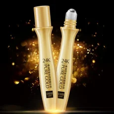 24K Gold Bright Eye Roller Eye Cream Hydrating Moisturizing Eye Serum Eye Care Dark Circles Removal Anti Eye Bags 15ml L2P8 4