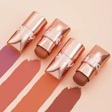 O.TWO.O Lipstick Blush Stick 3-in-1 Eyes Cheek and Lip Tint Buildable Waterproof Lightweight Cream Multi Stick Makeup for Women 6