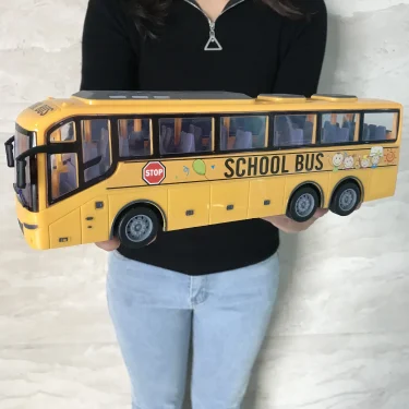 Rc Large Electric Bus Radio Controlled Car Tour Bus School Bus Model With LED Radio Control Machine Boy Toy Christmas Gift 1