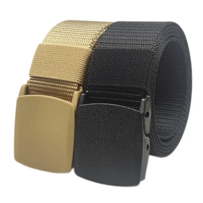 Men's Belt Outdoor Casual Canvas Belt nonmetal Free Training Nylon Tactical Belt With Pants Jeans Sports Belts For Men Women 3
