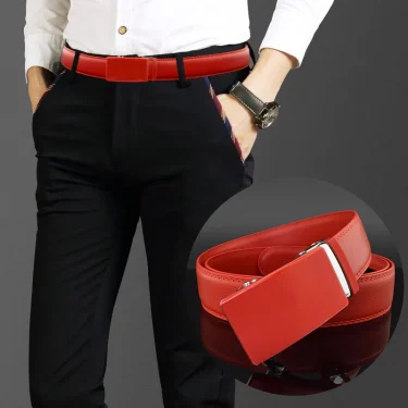 Men Designer Belts High Quality White Luxury Brand Belt Automatic Buckl Cowskin Casual Business Waist Strap Ceinture Homme 3