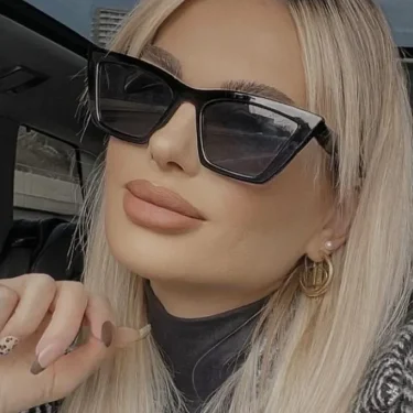 Vintage Cat Eye Sunglasses Women Square Small Frame Sun Glasses Female Brand Designer Retro Shades Fashion Oculos De Sol 1