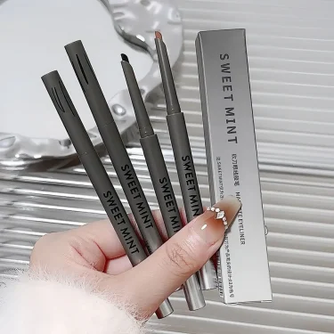 Sexy Rose Red Eye Liner Pencil Natural Matte Wine Red Lying Silkworm Eyeliner Easy To Color Waterproof Eye Make Up Cosmetics 1pc 6