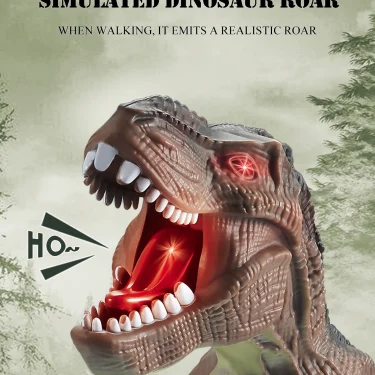 Dinosaur Toys for Kids 3+, Electric Audiovisual Dinosaur Model Electronic Walking Robot Dinosaur Toy Not Include Battery 3