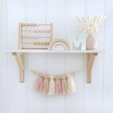Wood Abacus Toy for Kids Room Desktop Decoration Baby Early Learning Math Educational Toy Natural Wood Nursery Decor 4