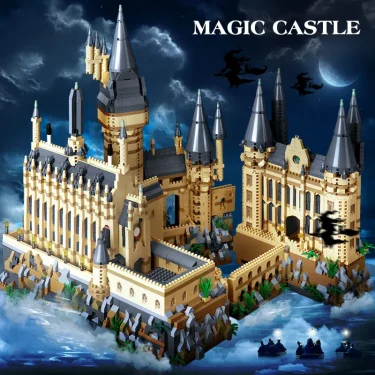 Micro Bricks City Creative Medieval Magic Castle Series School Architecture Palace Model Building Blocks Gifts Kid Assembly Toys 3