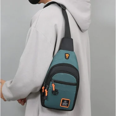Fashion Men's Chest Bag Handbag Lightweight Oxford Fabric Crossbody Shoulder Bag Stylish Casual Men's Waist Packs Male Chest Bag 4