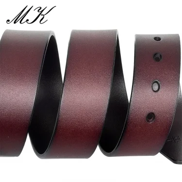 Maikun Genuine Leather Belts For Men For Jeans Trousers Men's Casual Vintage Alloy Pin Buckle Second Layer Leather Belt 3