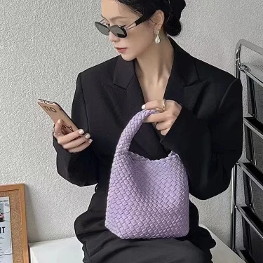 Designer luxury bag Woven tote Women's clutch bag PU women's braided bag summer bag woman festa Beach small bag low price 1