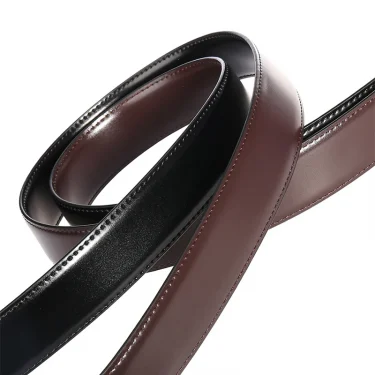 VATLTY 34mm Leather Belt Without Buckle for Men Natural Cowhide 130cm Trouser Belt Casual Brown Reversible Belt Girdles Male 4