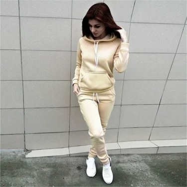 Harajuku Casual Women's Sportswear Sportswear Jogging Suit Women's Hooded Sportswear Suit Set Clothing 4
