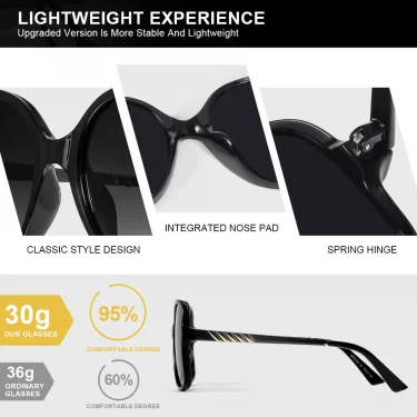 AOFLY Retro Oversize Polarized Sunglasses For Women Fashion Travel Beach Driving Sun Glasses Female Goggles UV400 Protection 5