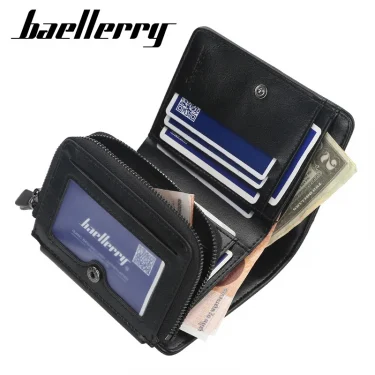 New Leather Men Wallets High Quality Zipper Short Desigh Card Holder Male Purse Vintage Coin Holder Men Wallets 4