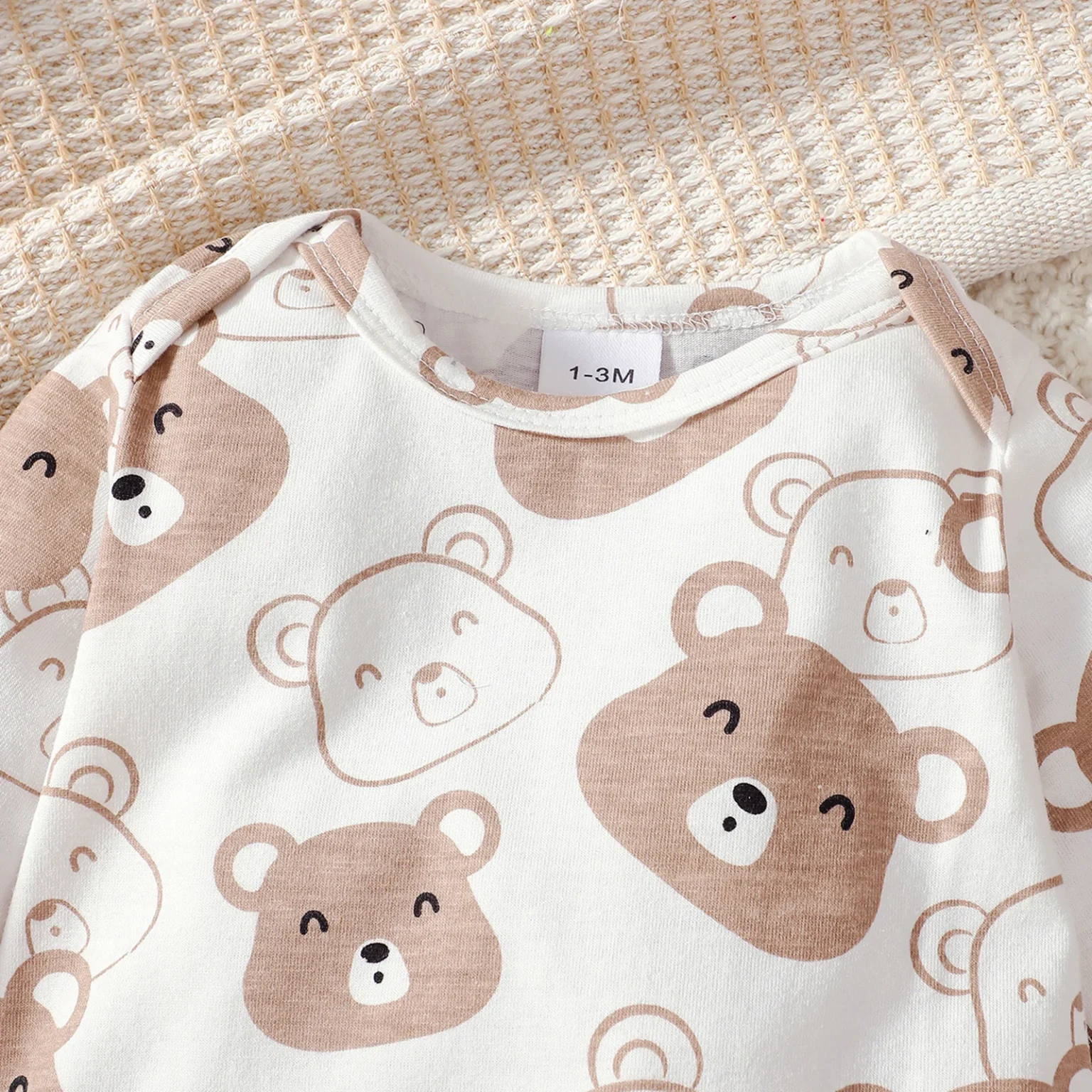 0-9 Months Baby Boy Set Little Bear Long Sleeve Bodysuit+Pants+Hat+Socks 4pcs/Set Baby Spring Autumn clothing Newborn set 3