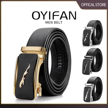 Mens Business Style Belt Black Pu Leather Strap Male Waistband Automatic Buckle Belts For Men Top Quality Girdle Belts For Jeans 1
