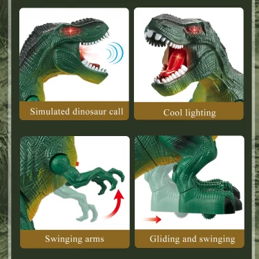 Dinosaur Toys for Kids 3+, Electric Audiovisual Dinosaur Model Electronic Walking Robot Dinosaur Toy Not Include Battery 5