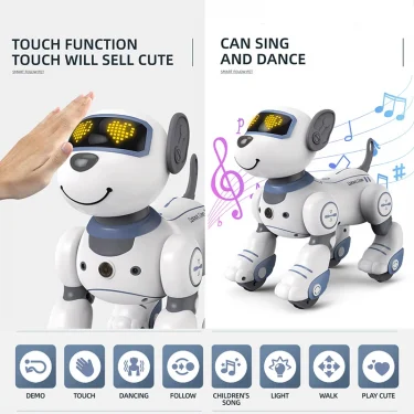 Intelligent Remote Control Robot Dog Electronic Stunt Voice Command Programmable Touch-sense Music Song Children's Toys for Boys 4
