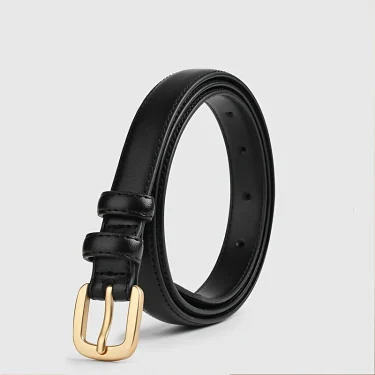 Simple Pin Buckle Skinny Belts Solid Color PU Waistband Adjustable Thin Belt Jeans Pants Belt For Women 6