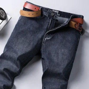 New Jeans Men Classical Jean High Quality Straight Leg Male Casual Pants Plus Size 30-40 Cotton Denim Trousers Ropa Hombre 4