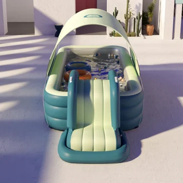 2/3M Large Swimming Pool Family Outdoor Party Pools Children's Inflatable Swimming Pool Sun Shade Folding Pool for Kids Baby Toy 1