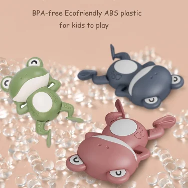 New Bath Toys for Toddlers Chain Clockwork Swim Backstroke Little Frog Baby Bathe Cute Appease Animal Toy Gift Bath Toys Kids 3