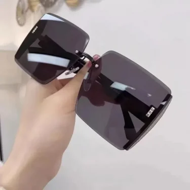 New Vintage Square Sunglasses Woman Classic Retro Gradient Mirror Frameless Sun Glasses Female Fashion Rimless Oculos De Sol 6
