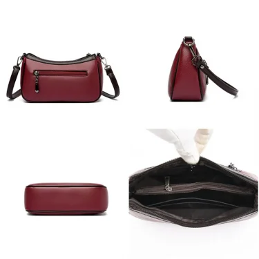 High Quality PU Leather Women Shoulder Crossbody Bag Female Fashion Simple Handbag Designer Ladies Messenger Phone Handbag Purse 5