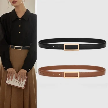 Genuine Leather Belts For Women Belt Female Metal Buckle Belt Straps Waistband For Jeans Dress 1