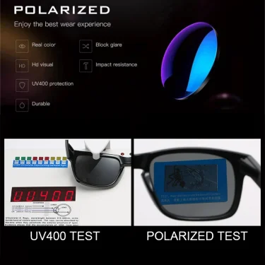 Classic Fashion Square Polarized Sunglasses Men Vintage Plastic Male Sun Glasses Women Stylish Black Outdoor Sports Shades UV400 6