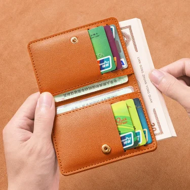 Classic Designer PU Leather Small Wallet for Men Short Simple Women's Purse Fashion Ultra Thin Credit Card Bag Coin Purse 2
