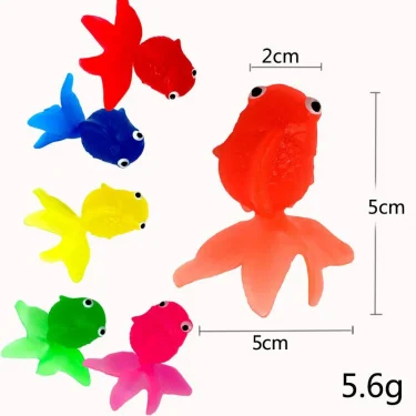 7pcs/set Kids Soft Rubber Gold Fish Baby Bath Toys for Children Simulation Mini Goldfish Water Toddler Fun Swimming Beach Gifts 5