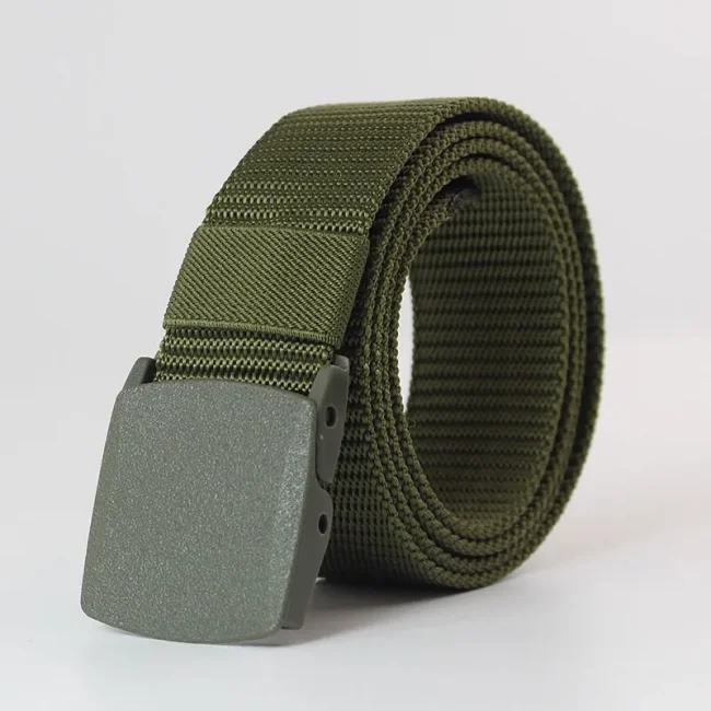 Classic Men Women Belts Military Nylon Adjustable Belt Outdoor Travel Tactical Waist Belt with Plastic Buckle for Pants 5