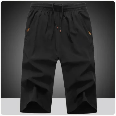 Men's Hiking Capri Shorts Lightweight 3/4 Long Shorts for Men Streetwear Cargo Short for Work Travel Workout Pants 7XL 8XL 9XL 2