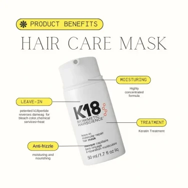 5/1pcs K18 Leave-In Molecular Repair Hair Mask Softens Restores Damaged Hair Deep Keratin Treatment for Hair and Scalp Hair Car 4